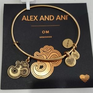 Alex and Ani OM oneness divinity goldtone bracelet